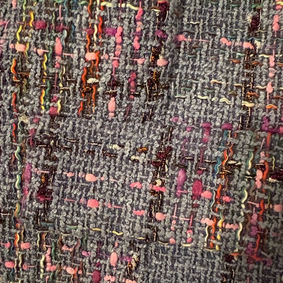 Steve Madden Seraphine Blazer in Blue Multi Blue Tweed Jacket Size L NWT - Picture 7 of 9